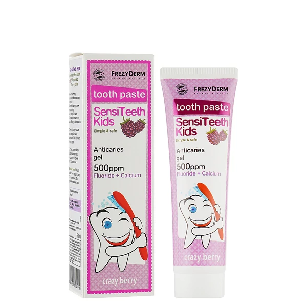 Детская зубная паста FrezyDerm SensiTeeth 500 ppm от 3 до 6 лет (50 мл.)