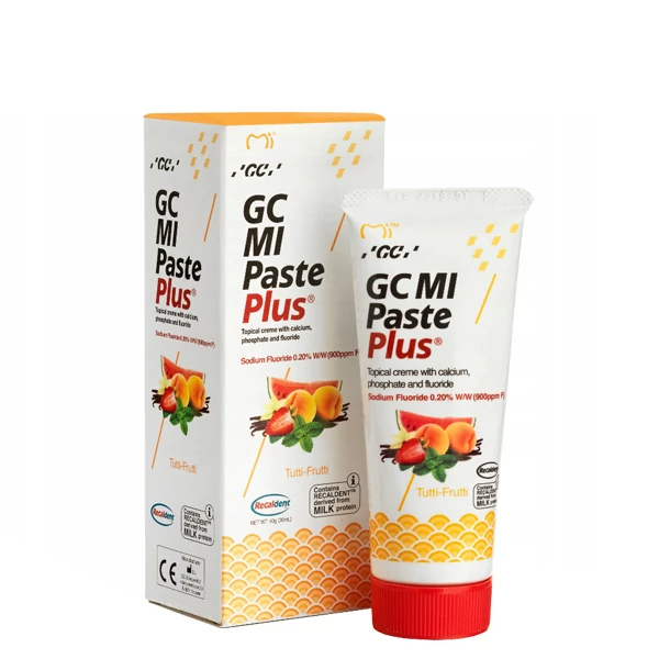 Крем для зубов GC Mi Paste Plus Tutti Frutti с фруктовым вкусом с фтором (35 мл.) ЕС