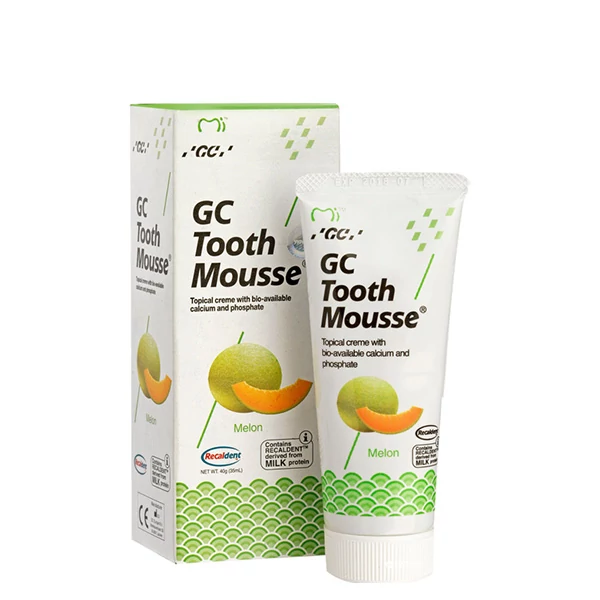 Крем для зубов GC Tooth Mousse Melon со вкусом дыни без фтора (35 мл.)