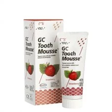 Крем для зубов GC Tooth Mousse Strawberry со вкусом клубники без фтора (35 мл.) ЕС