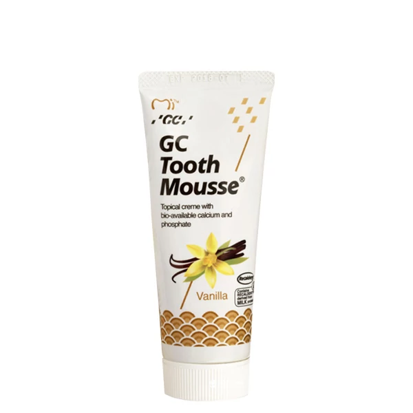 Крем для зубов GC Tooth Mousse Vanilla со вкусом ванили без фтора (35 мл.) ЕС