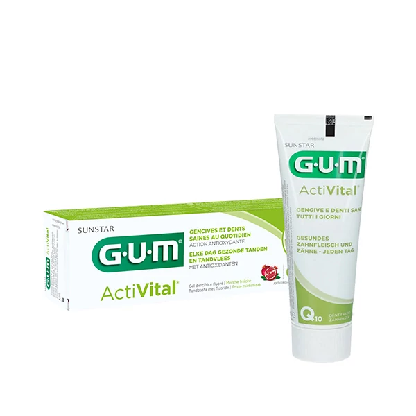 Зубная паста GUM ActiVital с коэнзимом Q10 и фтором (75 мл.) ЕС