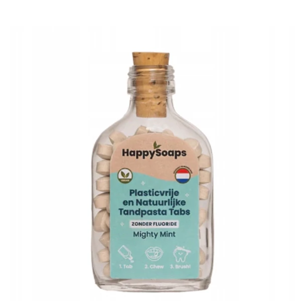 Таблетки био-зубной пасты Happysoaps без фтора (62 шт.) ЕС
