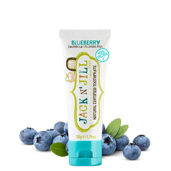 Детская зубная паста Jack N' Jill Blueberry для детей от 6 месяцев (Без фтора) (50 г.) ЕС
