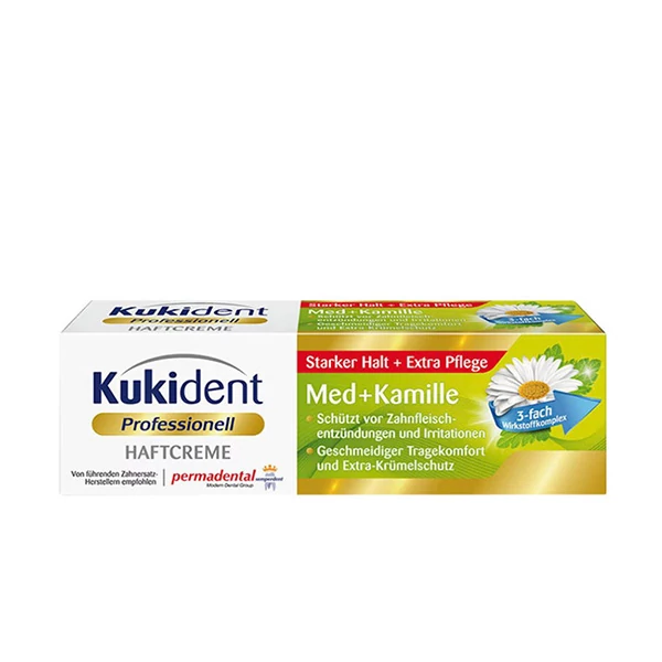 Крем для фиксации зубных протезов Kukident Professionell Med с ромашкой (40 г.) ЕС