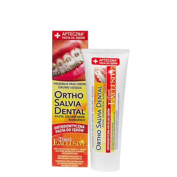 Зубная паста Ortho Salvia Dental Exclusive ортодонтическая с фтором (75 мл.) ЕС