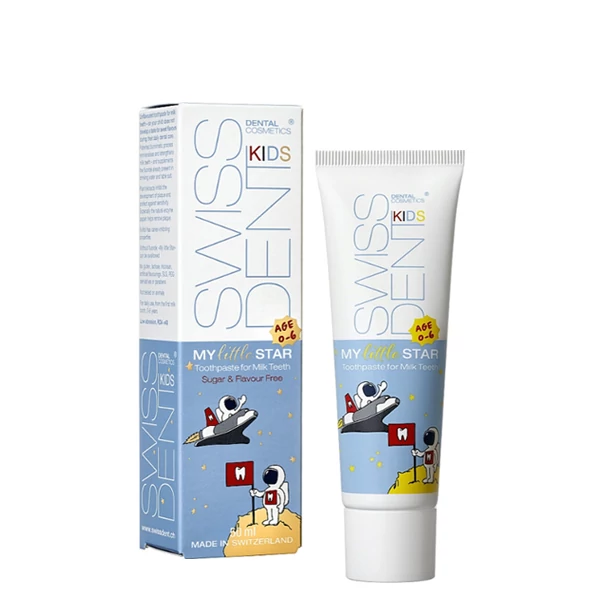 Детская зубная паста Swissdent Kids My Little Star от 0 до 6 лет (без фтора) (50 мл.) ЕС