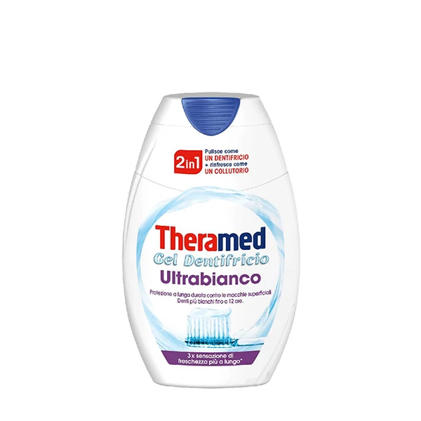 Зубная паста Theramed 2in1 UltraWhite с отбеливающим гелем и фтором (75 мл.) ЕС