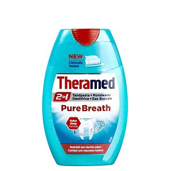 Зубная паста+ополаскиватель Theramed 2в1 &quot;Свежесть дыхания&quot; 75 мл