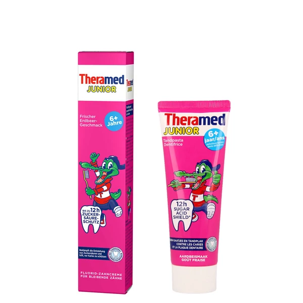 Детская зубная паста Theramed Junior 6+ Клубничная (75 мл) ЕС