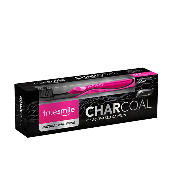 Зубная паста + зубная щетка Truesmile Charcoal Natural Whitening (100 мл.) ЕС