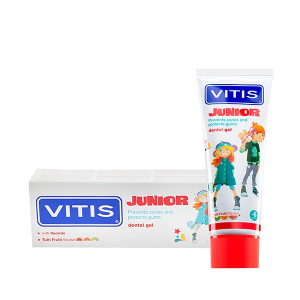 Стоматологический гель Vitis Junior 6+ Tutti Frutti (75 мл.) ЕС