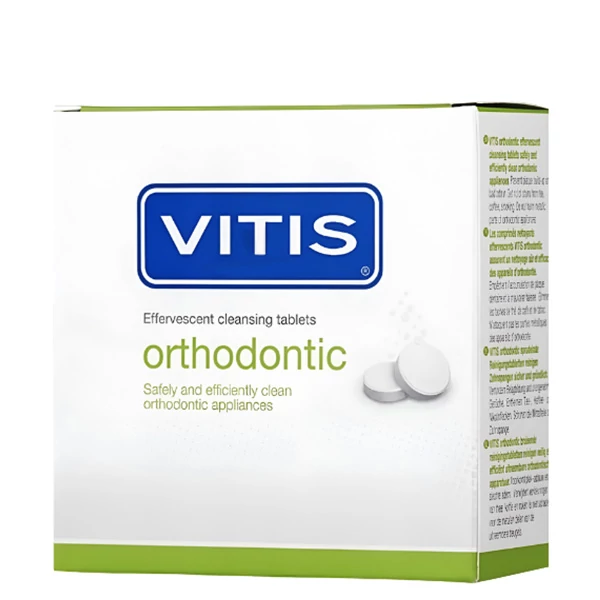 Таблетки VITIS для очистки ортодонтических аппаратов (32 шт.) ЕС