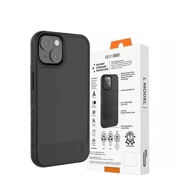 Чехол Ugly Rubber L для iPhone 15 6.1 черный