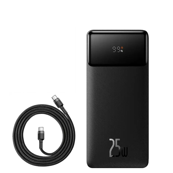 Повербанк (Power Bank) Baseus 25W 20000mAh PPBD25K Black + кабель USB-C Type-C ЕС