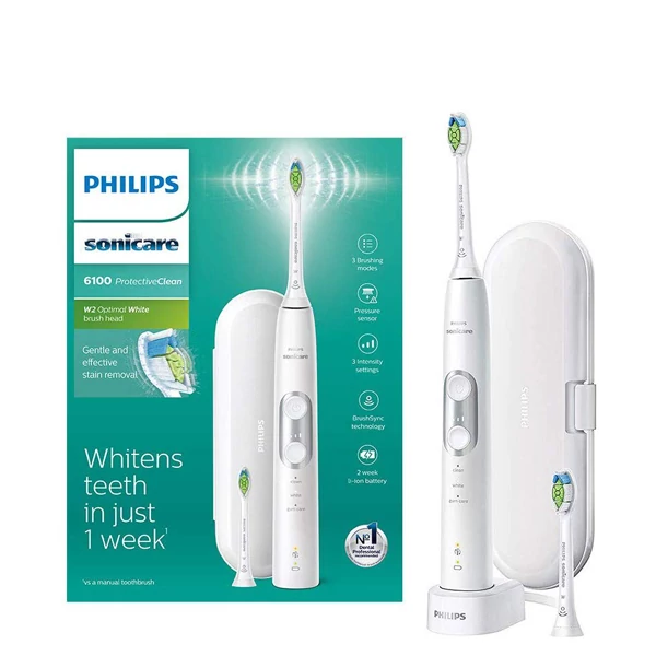 Зубная щетка Philips Sonicare 6100 HX6877/29 ProtectiveClean White 