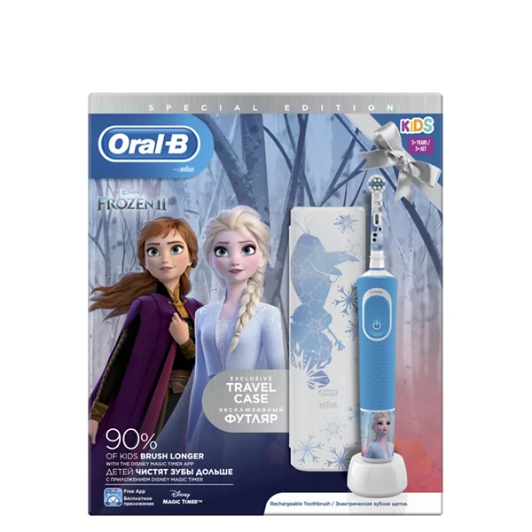 Зубная щетка Braun Oral-B D100 Kids Frozen с футляром