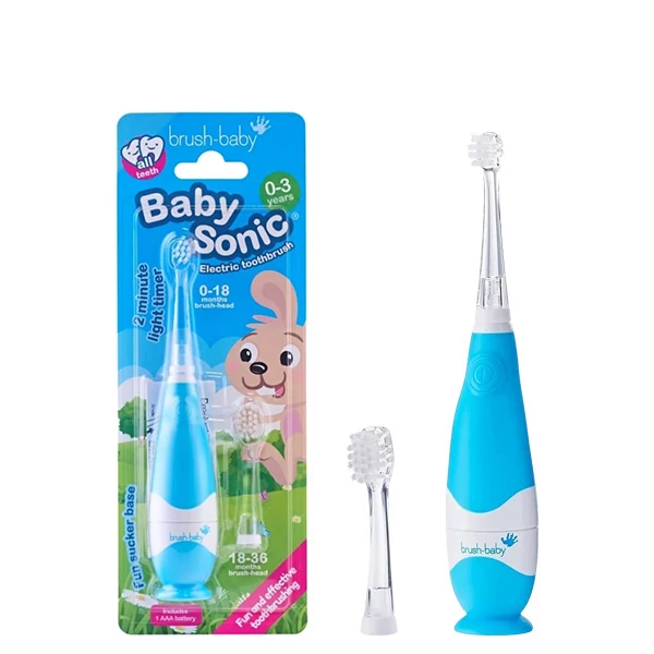 Зубная щетка Brush-baby BabySonic от 0 до 3 лет Blue Детская