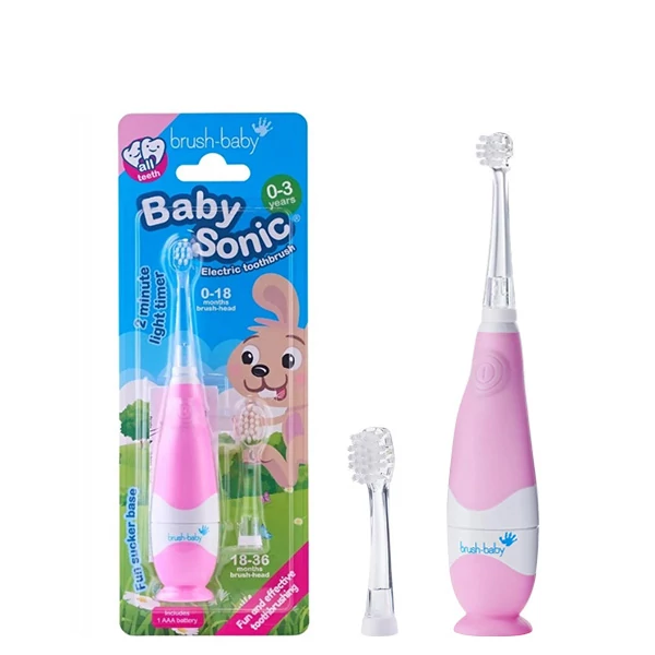 Зубная щетка Brush-baby BabySonic от 0 до 3 лет Pink Детская ЕС