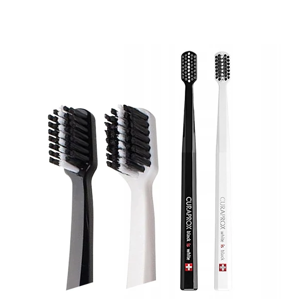 Мануальная зубная щетка Curaprox Black is White UltraSoft 8760, D 0.10 MM (2 шт.) ЕС