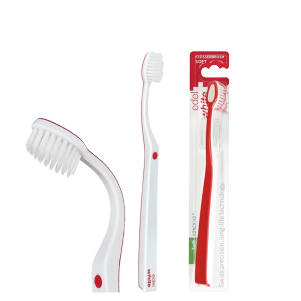 Мануальная зубная щетка Edel+White Soft Flosserbrush Мягкая