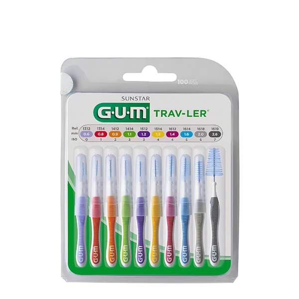 Набор межзубных щеток GUM Trav-Ler 0.6 mm - 2.6 mm (10 шт.) ЕС