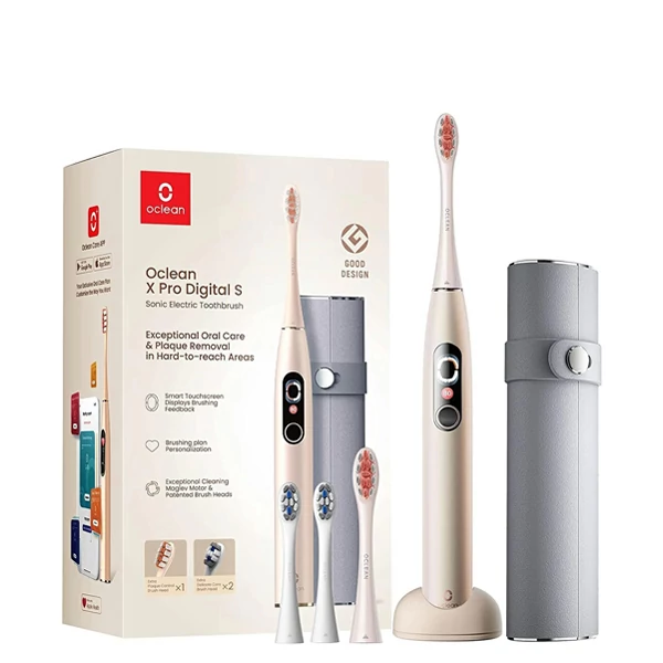 Электрическая зубная щетка Oclean X Pro Digital Set (6970810552577) Gold ЕС