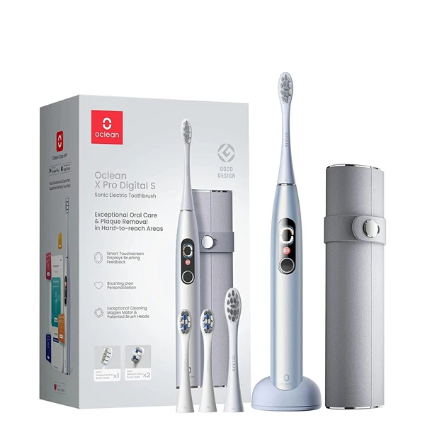 Электрическая зубная щетка Oclean X Pro Digital Set (6970810552584) Silver ЕС