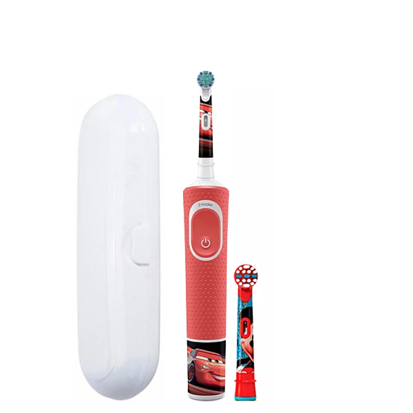 Детская зубная щетка Oral-B D100.413.2K Kids &quot;Тачки&quot; Extra Soft (2 нас.) + Футляр белый