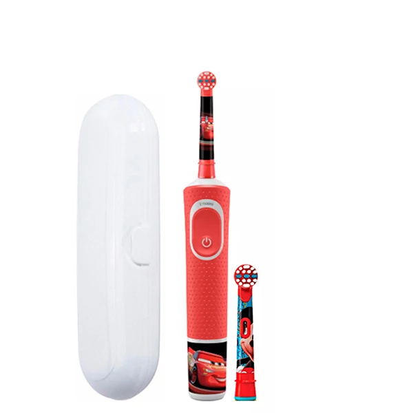 Детская зубная щетка Oral-B D100 Kids &quot;Тачки&quot; 2 нас. + футляр белый