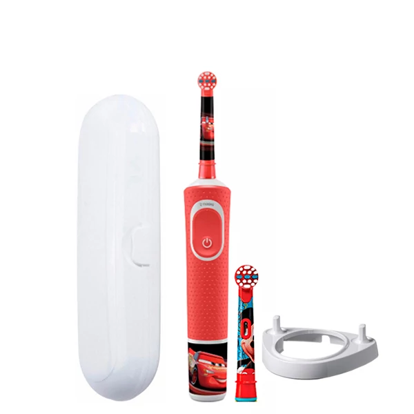 Детская зубная щетка Oral-B D100 Kids &quot;Тачки&quot; 2 нас. и подставка рожок + футляр белый ЕС