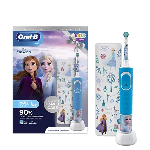 Зубная щетка Braun Oral-B D100.413.2KX Kids Extra Soft Frozen 2 с футляром