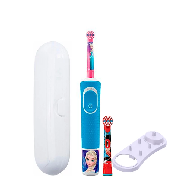 Детская зубная щетка Oral-B D100 Kids Холодное сердце 2 нас. и подставка + футляр белый