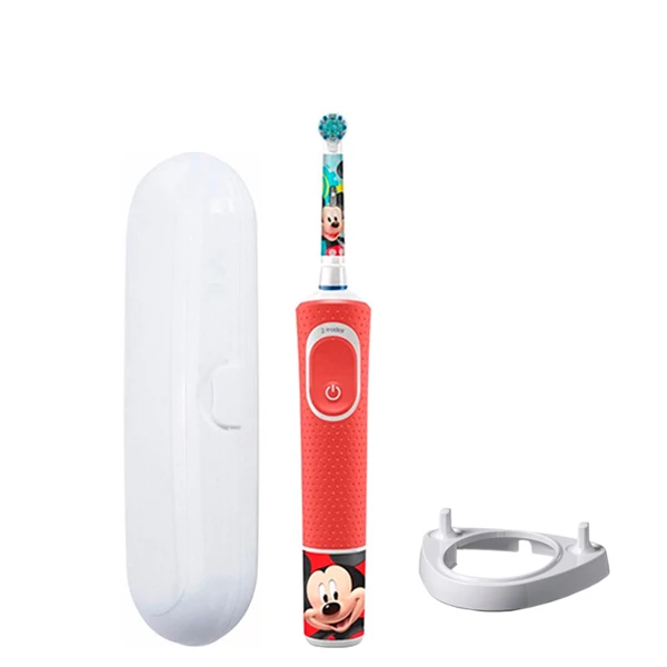 Электрическая зубная щетка Oral-B D100 Kids Mickey Extra Soft подставка рожок + Футляр ЕС