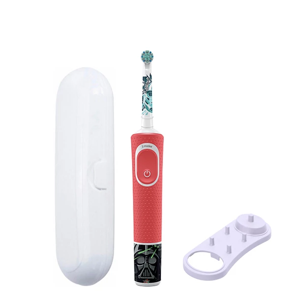 Детская зубная щетка Oral-B D100.413.2K Kids &quot;Звездные Войны&quot; Extra Soft подставка + Футляр белый