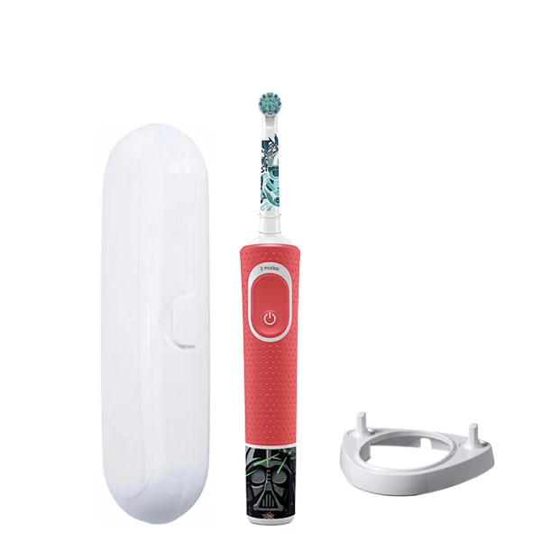 Детская зубная щетка Oral-B D100.413.2K Kids &quot;Звездные Войны&quot; Extra Soft подставка рожок + Футляр белый ЕС
