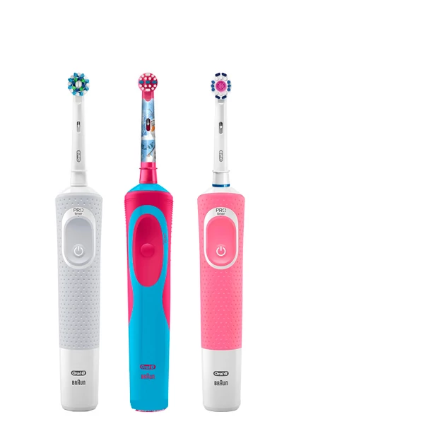 Зубные щетки Vitality D100 + D12 Kids Girl Семейный набор 3 в 1 ЕС