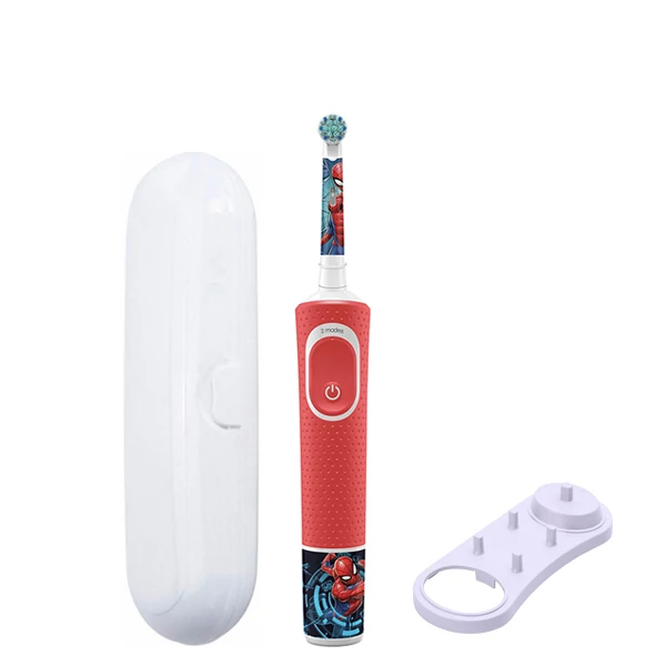 Электрическая зубная щетка Oral-B D100.413.2K Kids Extra Soft Marvel Spider-Man подставка + Футляр