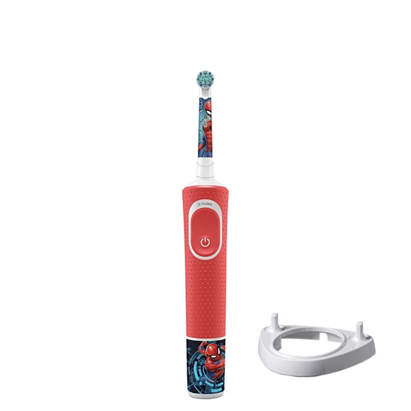 Электрическая зубная щетка Oral-B D100.413.2K Kids Extra Soft Marvel Spider-Man + Подставка рожок ЕС