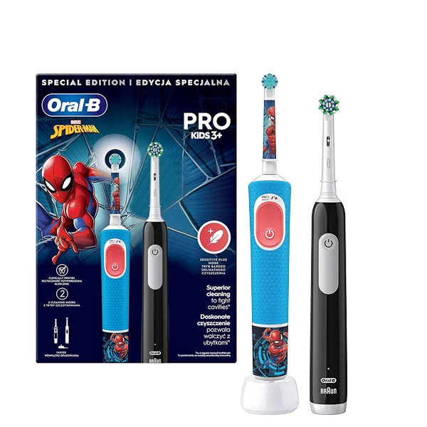 Электрические зубные щетки Oral-B D103+D305 Pro Kids Spider-Man Family Pack