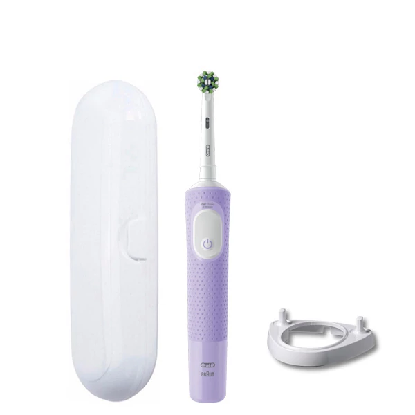 Электрическая зубная щетка Oral-B D103 Vitality Pro Cross Action CleanMaximiser Lilac Mist Violet + Подставка рожок и футляр ЕС