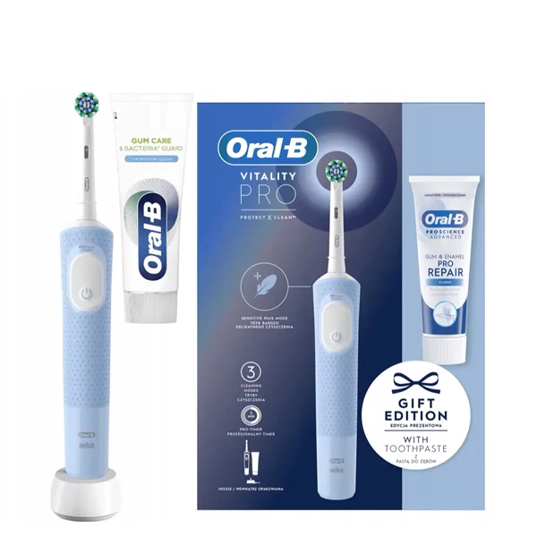 Электрическая зубная щетка Oral-B D103.413.3D Vitality Pro Gift Edition Blue ЕС