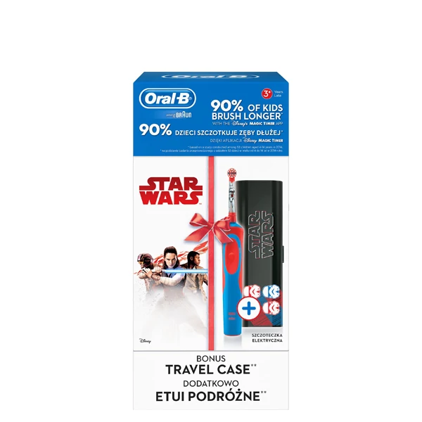 Зубная щетка Oral-B D12.513.K Stages Power Star Wars (от 3 лет) с футляром