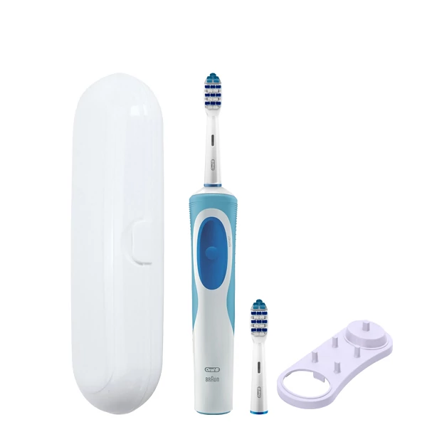 Зубная щетка Oral-B D12.513 Vitality - TriZone 2 насадки и подставка + футляр белый