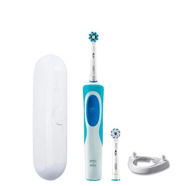 Зубная щетка Oral-B D12.513 Vitality - Cross Action 2 насадки и подставка рожок + футляр белый ЕС