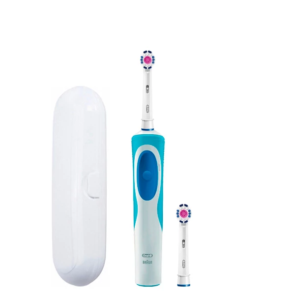 Зубная щетка Oral-B D12.513 Vitality - Отбеливающая 2 нас. + футляр белый