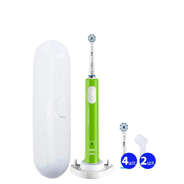 Зубная щетка Oral-B D16.513.1 Junior Green (5 нас.) с футляром + рожок ЕС