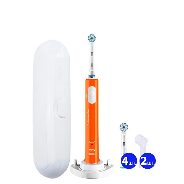 Зубная щетка Oral-B D16 Junior Orange (5 нас.) с футляром + рожок ЕС