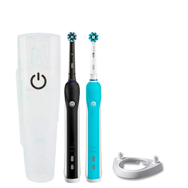 Зубная щетка Oral-B D16 PRO Family Pack 2in1 Black+Blue с футляром + рожок ЕС