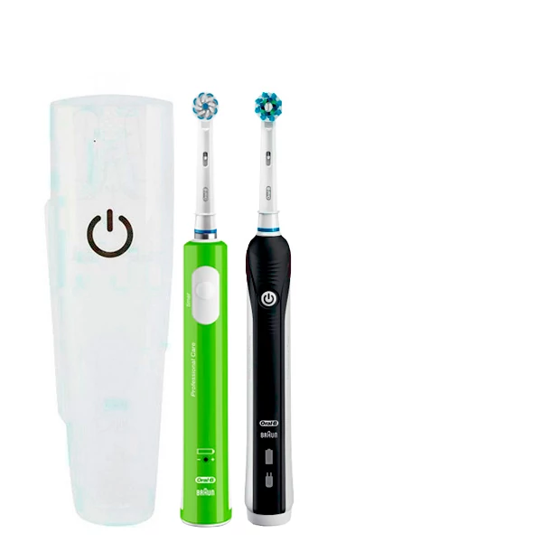 Зубная щетка Oral-B D16 PRO Family Pack 2in1 Black + Junior Green с футляром EC